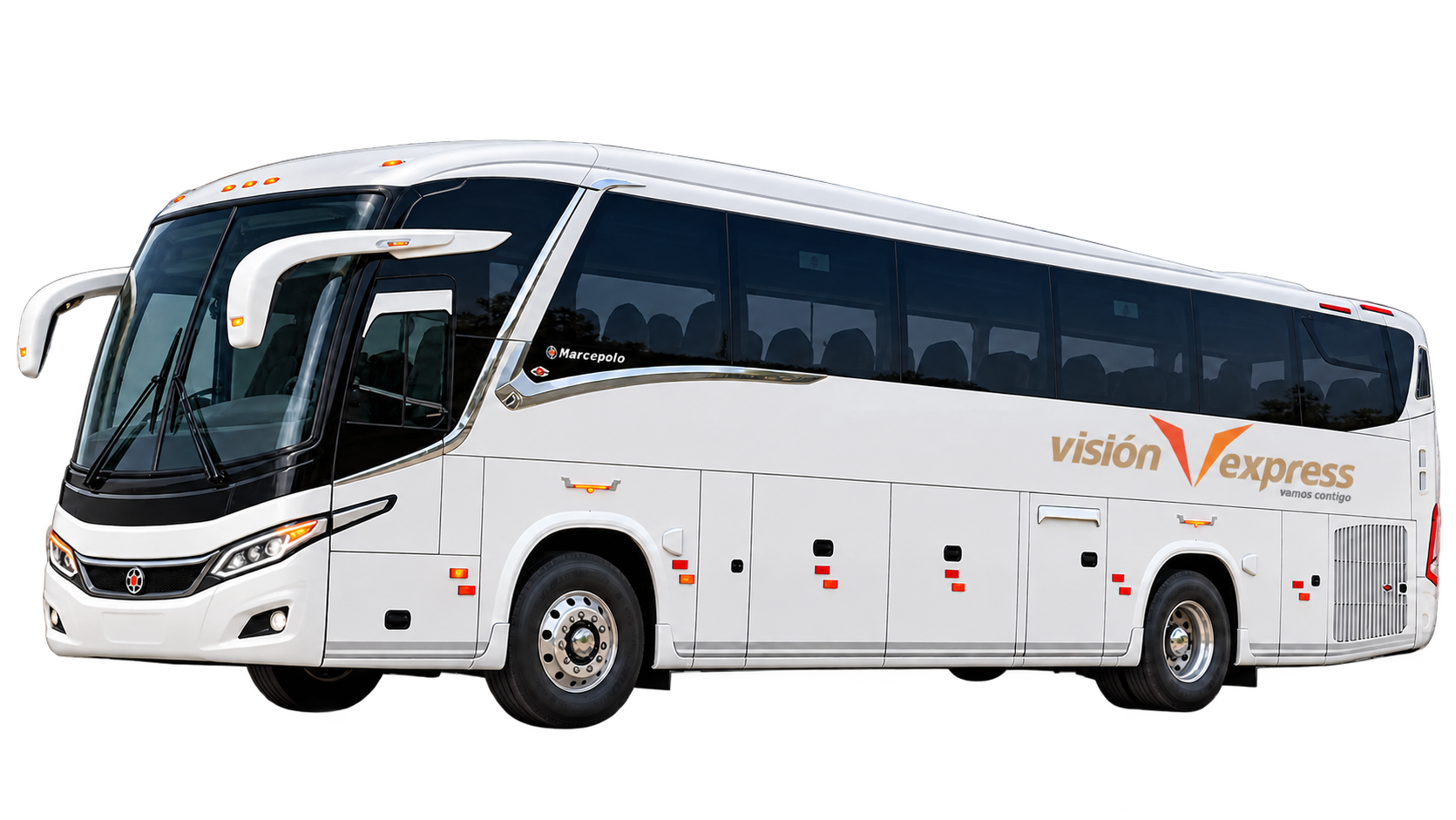 Bus blanco de Visión Express